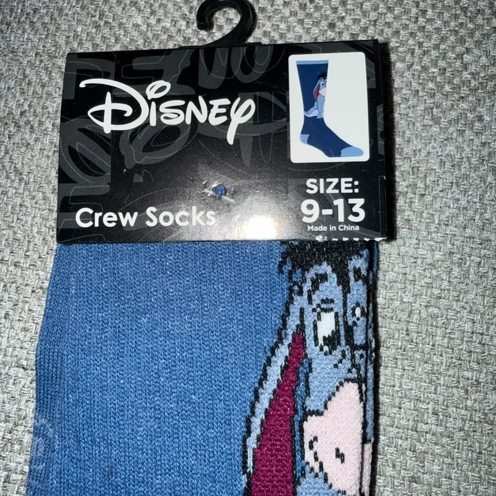 Disney blue Eeyore Blue Crew Socks